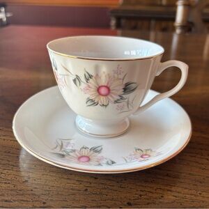 Floral Teacup and Saucer Set